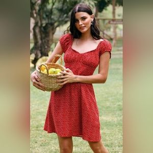 Cupshe Alessandra Ditsy Frill Short Dress